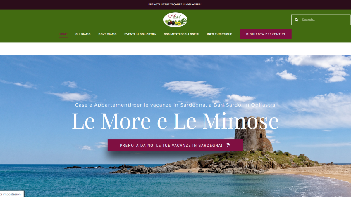 home page sito more e mimose